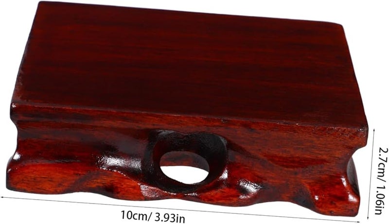 قاعدة عرض من الخشب الصلب لتماثيل بوذا والمزهريات والنباتات والديكور باللون البني الفاتح - Image 2